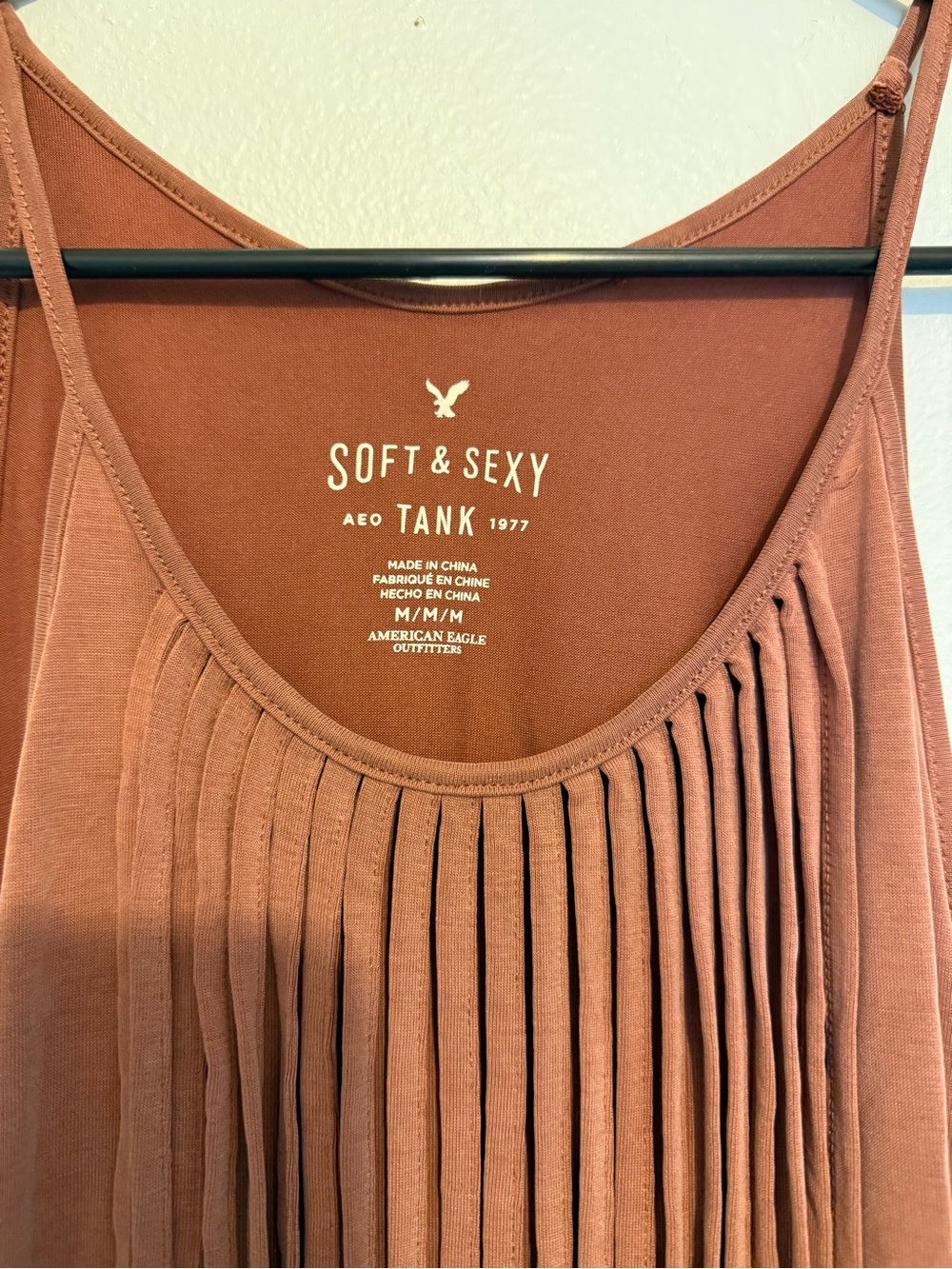 American Eagle Outfitters Rust Fringe Tank Top - Picture 3 of 4